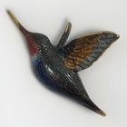 Brass Hummingbird Figurine Wall Decor Vintage Bird Decor 4 25   t Hanging