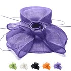 Kentucky Derby Church Hat Women Sinamay Wide Brim Wedding Dressy Tea Party