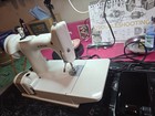 Celery Green Singer Featherweight Sewing Machine  white  With Case