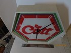 Vintage 1970 s Cott Soda Full Size Wall Hanger Clock Great Condition Works