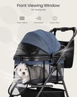 3 In 1 Pet Carrier Stroller With Detachable Carrier  Foldable Dog   Cat Stroller