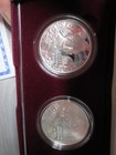 1999 Dolley Madison Proof unc Silver Dollar Commemorative 2 Coin Set