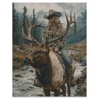 Majestic Bull Elk Art Print Elk Antlers Sheds Bow Hunting Cabin Wall Decor Gift