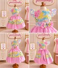Floral Girl Dress Size 2t Turquoise Blue  Pink Or Dark Pink Toddler Birthday New