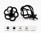 Black Curtain Rods For Windows 72 To 144 Inches  6-12ft   1 Inch Heavy Duty Curt