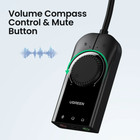 Ugreen Usb Sound Card Audio Adapter  3 5mm Mic   Headphone For Pc  Ps5  Ps4