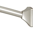 Curved Shower Curtain Rod Adjustable Metal Brushed Nickel Wall Mount Replacement