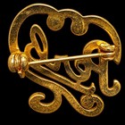Elks Bpoe Perl Past Exalted Ruler s Lady Gold Tone Rhinestone Heart Brooch Pin