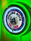 Rolling Rock On Tap Beer Bar Tavern Pub Man Cave Store Neon Style Led Clock Sign
