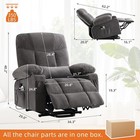 Electric Recliner Chair With Vibration Extended Footrest Lounge Seat