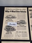6 Vintage 1951 Willys Jeep Truck Ads Original Print Ad Literature