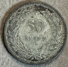 Turkey - 1947 - 50 Kurus - 78 Year Old 60  Silver Turkish Coin - Crescent   Star