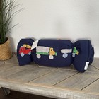 Pottery Barn Kids Candlewick Trucks Sleeping Bag Navy Blue Cozy Travel Overnight