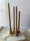 Antique Vintage Primitive Sewing Spools Bobbin Quill  Spindles Lot Of 4
