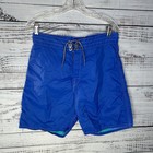 Vintage Birdwell Beach Britches Bathing Suit Swim Trunks Blue Usa Made Size 30