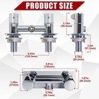 4 Inch All Metal Rv Shower Faucet  Stainless Steel Camper Showers Silver 