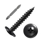 150 Black Truss Head Wood Screws Quick Metal Self Tapping Zinc Oxide