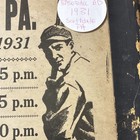 Scottdale Pa Vintage Baseball Poster Visiting Clubs Schedule July 1931