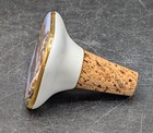 Wine Bottle Stopper Ceramic Top Cork Moose Scene 