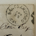 1860s San Francisco California Local Carrier Cork  killer  Postal Cover Scott 63