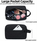 Travel Toiletry Bag For Women Men  Small Makeup Bag  Water-resistant Cosmetic Ba