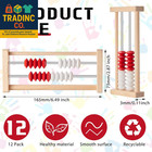 8 Pcs Mini 20-bead Wooden Rekenrek Abacus  Abacus For Kids Math  Math Counters M