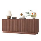 63   Fluted Sideboard Buffet Cabinet Tv Stand Console Table With Storage 4 Doors