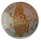 2020 Silver Queens Beasts Lion Of England 2 Oz 999 24k Gilded Coin Edition