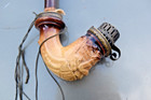 Vintage Tobacco Pipe German Bavarian Hunters Pipe Ceramic Lute Player 1761  12 