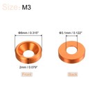 30pcs Countersunk Washer M3 Anodized Aluminum Alloy Finishing Washers Orange