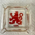 Vintage Gluek Beer Glass Ashtray Red Griffin Logo Tobacciana Minneapolis Mn