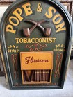 Handpainted Pope   Sons Havana Cuban Cigar Wooden Tobacco Bar Sign