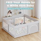 50x50 Inch Baby Playpen - Safe  Spacious Play Yard With 360   View  Portable