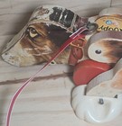 Vintage 1961 Fisher Price  181 Snoopy Wooden Pull Toy Dog Works Original Cord   