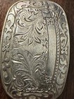 Blank Engravable Award Trophy Style Ribbon Flower Belt Buckle Country Western