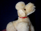 Vtg 4 1 2  Steiff Poodle W Red Collar  No Tag Mohair 1950 s Muffie Toy Germany