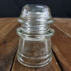 Hemingray No 17 Threaded Glass Insulator Vintage Antique Clear