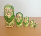Handcrafted Russian Matryoshka Collectible Wooden Nesting Dolls 5 Piece Set