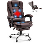 Heated Executive Office Chair W massage Desk Chair Leather Computre Chair Black