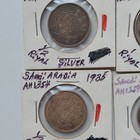 Lot Of 4 Saudi Arabia Coins- 3 Ah 1354  1935   Silver 1 2 Riyal   1947 1 Riyal