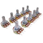 Us Stock 10pcs 20k Ohm Linear Taper Rotary Potentiometer Panel Pot B20k 15mm