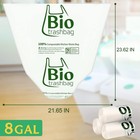 8 Gallon Compostable Trash Bags  50 Count Flat-top Trash Bags Biodegradable     