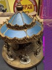 Vintage 1984 Hudson Pewter Carousel Music Box 12 Animal Figurines Usa Rotating