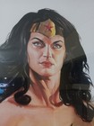 Vintage Wonder Woman Poster 2001 Original 22x34 Rare Great Condition Alex Rossi 