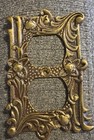 Vtg   Unused  Metal Outlet Cover Brass Tone