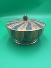 Vintage Decorative Floral Round Metal Tin W  Lid Made In England 7   