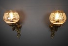Rare Vintage Victorian Pair Of Solid Brass Ornate Wall Sconces - Appliques