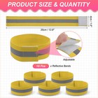 16pcs Reflective Bands Reflector Bands For Wrist arm ankle leg Yellow