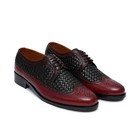Maroon Black Leather Lace Shoe