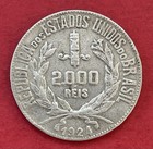 1924 Brazil 2000 Reis Silver Coin